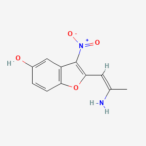 2-(2-amino-1-propen-1-yl)-3-nitro-1-benzofuran-5-ol