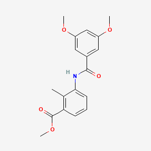 molecular formula C18H19NO5 B5700683 methyl 3-[(3,5-dimethoxybenzoyl)amino]-2-methylbenzoate 