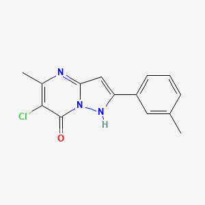 molecular formula C14H12ClN3O B5700689 6-chloro-5-methyl-2-(3-methylphenyl)pyrazolo[1,5-a]pyrimidin-7-ol 