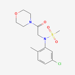 molecular formula C14H19ClN2O4S B5700718 N-(5-chloro-2-methylphenyl)-N-[2-(4-morpholinyl)-2-oxoethyl]methanesulfonamide 