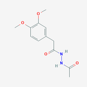 molecular formula C12H16N2O4 B5700724 N'-acetyl-2-(3,4-dimethoxyphenyl)acetohydrazide 