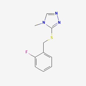 3-[(2-fluorobenzyl)thio]-4-methyl-4H-1,2,4-triazole