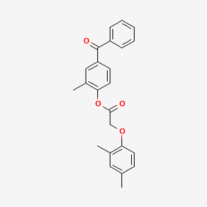 molecular formula C24H22O4 B5700743 4-benzoyl-2-methylphenyl (2,4-dimethylphenoxy)acetate 