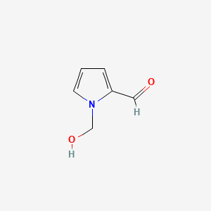 molecular formula C6H7NO2 B570075 1H-Pyrrole-2-carboxaldehyde, 1-(hydroxymethyl)- CAS No. 116967-16-9