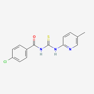 4-chloro-N-{[(5-methyl-2-pyridinyl)amino]carbonothioyl}benzamide