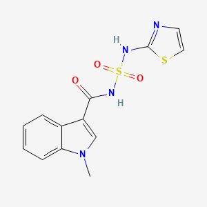molecular formula C13H12N4O3S2 B5700786 1-methyl-N-[(1,3-thiazol-2-ylamino)sulfonyl]-1H-indole-3-carboxamide 