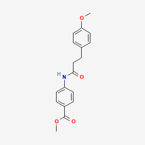 molecular formula C18H19NO4 B5700805 methyl 4-{[3-(4-methoxyphenyl)propanoyl]amino}benzoate 