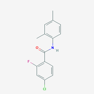 molecular formula C15H13ClFNO B5700819 4-chloro-N-(2,4-dimethylphenyl)-2-fluorobenzamide 