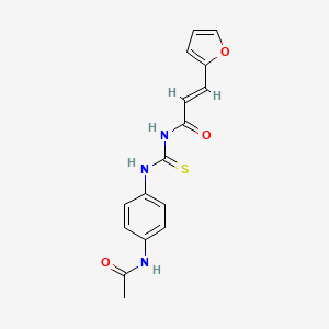 molecular formula C16H15N3O3S B5700838 N-({[4-(acetylamino)phenyl]amino}carbonothioyl)-3-(2-furyl)acrylamide 