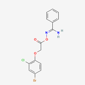 N'-{[2-(4-bromo-2-chlorophenoxy)acetyl]oxy}benzenecarboximidamide