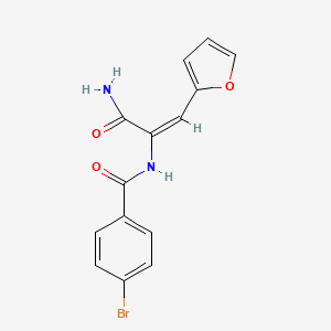 N-[1-(aminocarbonyl)-2-(2-furyl)vinyl]-4-bromobenzamide