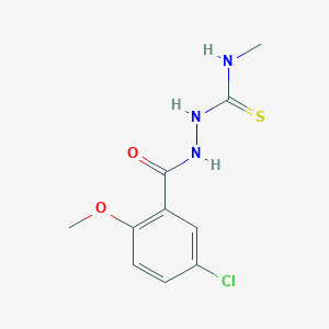 molecular formula C10H12ClN3O2S B5700880 2-(5-chloro-2-methoxybenzoyl)-N-methylhydrazinecarbothioamide 