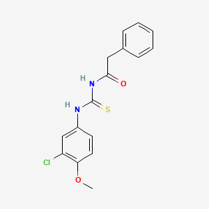 N-{[(3-chloro-4-methoxyphenyl)amino]carbonothioyl}-2-phenylacetamide