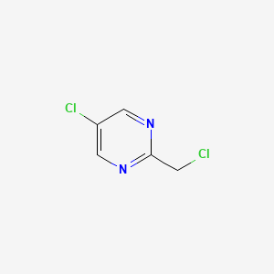 molecular formula C5H4Cl2N2 B570090 5-Chloro-2-(chloromethyl)pyrimidine CAS No. 944902-28-7