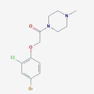 1-[(4-bromo-2-chlorophenoxy)acetyl]-4-methylpiperazine