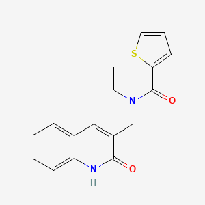 molecular formula C17H16N2O2S B5700927 N-ethyl-N-[(2-hydroxy-3-quinolinyl)methyl]-2-thiophenecarboxamide 