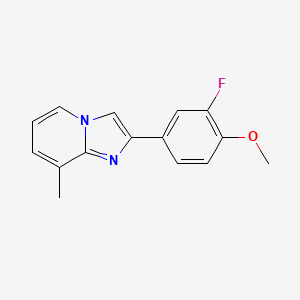 molecular formula C15H13FN2O B5700981 2-(3-fluoro-4-methoxyphenyl)-8-methylimidazo[1,2-a]pyridine 