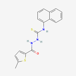 2-[(5-methyl-2-thienyl)carbonyl]-N-1-naphthylhydrazinecarbothioamide