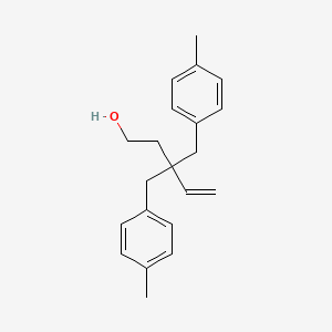 molecular formula C21H26O B570102 3,3-Bis(4-methylbenzyl)pent-4-en-1-ol CAS No. 1384881-62-2