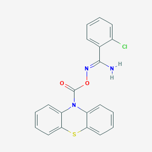 molecular formula C20H14ClN3O2S B5701029 2-chloro-N'-[(10H-phenothiazin-10-ylcarbonyl)oxy]benzenecarboximidamide 