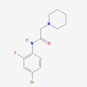 N-(4-bromo-2-fluorophenyl)-2-(1-piperidinyl)acetamide