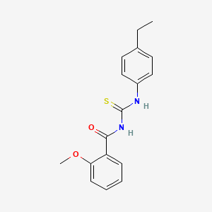 molecular formula C17H18N2O2S B5701061 N-{[(4-ethylphenyl)amino]carbonothioyl}-2-methoxybenzamide 