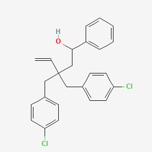 molecular formula C25H24Cl2O B570108 1-Phenyl-3,3-bis(4-chlorobenzyl)-4-pentene-1-ol CAS No. 1384881-74-6