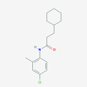 molecular formula C16H22ClNO B5701099 N-(4-chloro-2-methylphenyl)-3-cyclohexylpropanamide 