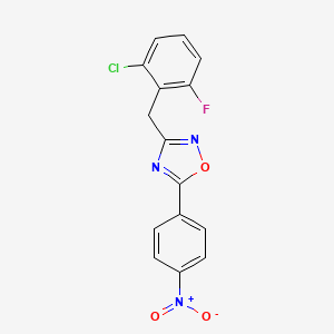 3-(2-chloro-6-fluorobenzyl)-5-(4-nitrophenyl)-1,2,4-oxadiazole
