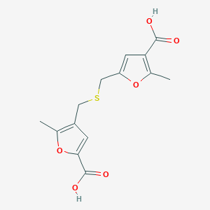 4-({[(4-carboxy-5-methyl-2-furyl)methyl]thio}methyl)-5-methyl-2-furoic acid