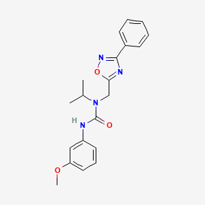 molecular formula C20H22N4O3 B5701143 N-isopropyl-N'-(3-methoxyphenyl)-N-[(3-phenyl-1,2,4-oxadiazol-5-yl)methyl]urea 
