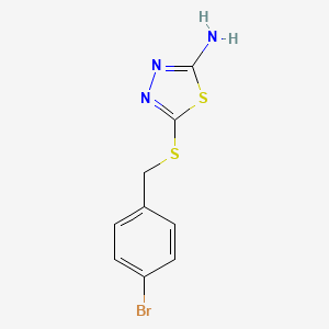 molecular formula C9H8BrN3S2 B5701147 5-[(4-bromobenzyl)thio]-1,3,4-thiadiazol-2-amine 
