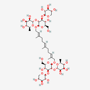 molecular formula C49H82O28 B570116 Trifolioside II CAS No. 117221-69-9