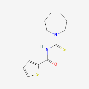 molecular formula C12H16N2OS2 B5701186 N-(1-azepanylcarbonothioyl)-2-thiophenecarboxamide 
