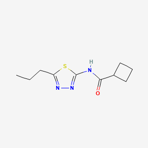 molecular formula C10H15N3OS B5701209 N-(5-propyl-1,3,4-thiadiazol-2-yl)cyclobutanecarboxamide 