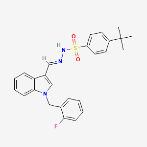 4-tert-butyl-N'-{[1-(2-fluorobenzyl)-1H-indol-3-yl]methylene}benzenesulfonohydrazide