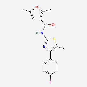 molecular formula C17H15FN2O2S B5701242 N-[4-(4-fluorophenyl)-5-methyl-1,3-thiazol-2-yl]-2,5-dimethyl-3-furamide 