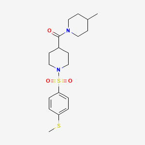 molecular formula C19H28N2O3S2 B5701248 4-methyl-1-[(1-{[4-(methylthio)phenyl]sulfonyl}-4-piperidinyl)carbonyl]piperidine 
