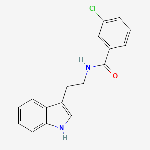 molecular formula C17H15ClN2O B5701253 3-chloro-N-[2-(1H-indol-3-yl)ethyl]benzamide 