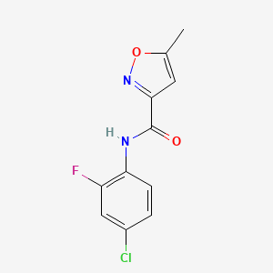 molecular formula C11H8ClFN2O2 B5701273 N-(4-chloro-2-fluorophenyl)-5-methyl-3-isoxazolecarboxamide 