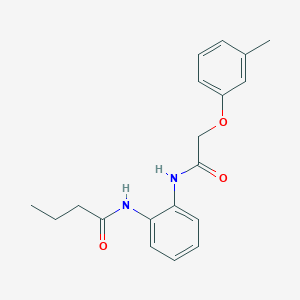 molecular formula C19H22N2O3 B5701281 N-(2-{[2-(3-methylphenoxy)acetyl]amino}phenyl)butanamide 