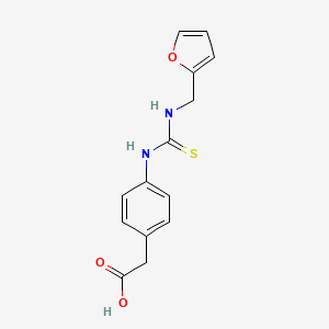molecular formula C14H14N2O3S B5701284 [4-({[(2-furylmethyl)amino]carbonothioyl}amino)phenyl]acetic acid 
