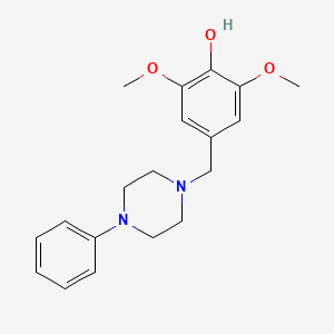 molecular formula C19H24N2O3 B5701318 2,6-dimethoxy-4-[(4-phenyl-1-piperazinyl)methyl]phenol 