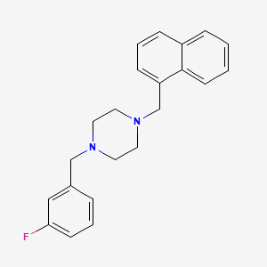 molecular formula C22H23FN2 B5701323 1-(3-fluorobenzyl)-4-(1-naphthylmethyl)piperazine 