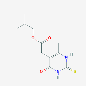 molecular formula C11H16N2O3S B5701378 isobutyl (4-hydroxy-2-mercapto-6-methyl-5-pyrimidinyl)acetate 
