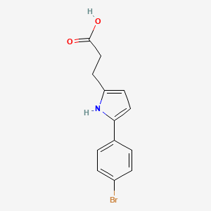molecular formula C13H12BrNO2 B5701387 3-[5-(4-bromophenyl)-1H-pyrrol-2-yl]propanoic acid 