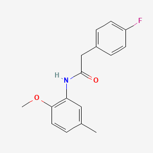 molecular formula C16H16FNO2 B5701395 2-(4-fluorophenyl)-N-(2-methoxy-5-methylphenyl)acetamide 