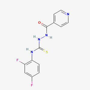 molecular formula C13H10F2N4OS B5701399 N-(2,4-二氟苯基)-2-异烟酰肼甲硫酰胺 