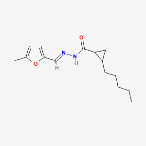 molecular formula C15H22N2O2 B5701416 N'-[(5-methyl-2-furyl)methylene]-2-pentylcyclopropanecarbohydrazide 