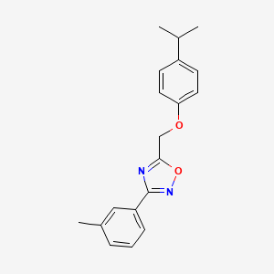 molecular formula C19H20N2O2 B5701423 5-[(4-isopropylphenoxy)methyl]-3-(3-methylphenyl)-1,2,4-oxadiazole 